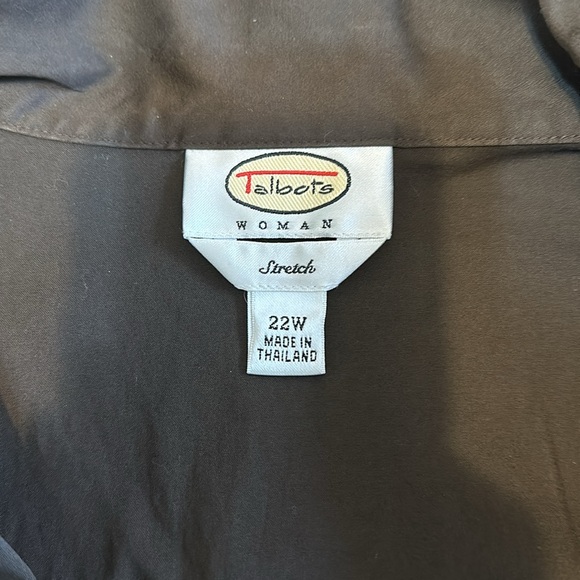 Vintage Talbots Women’s Brown Button Down Shirt Size 22W - Picture 3 of 5